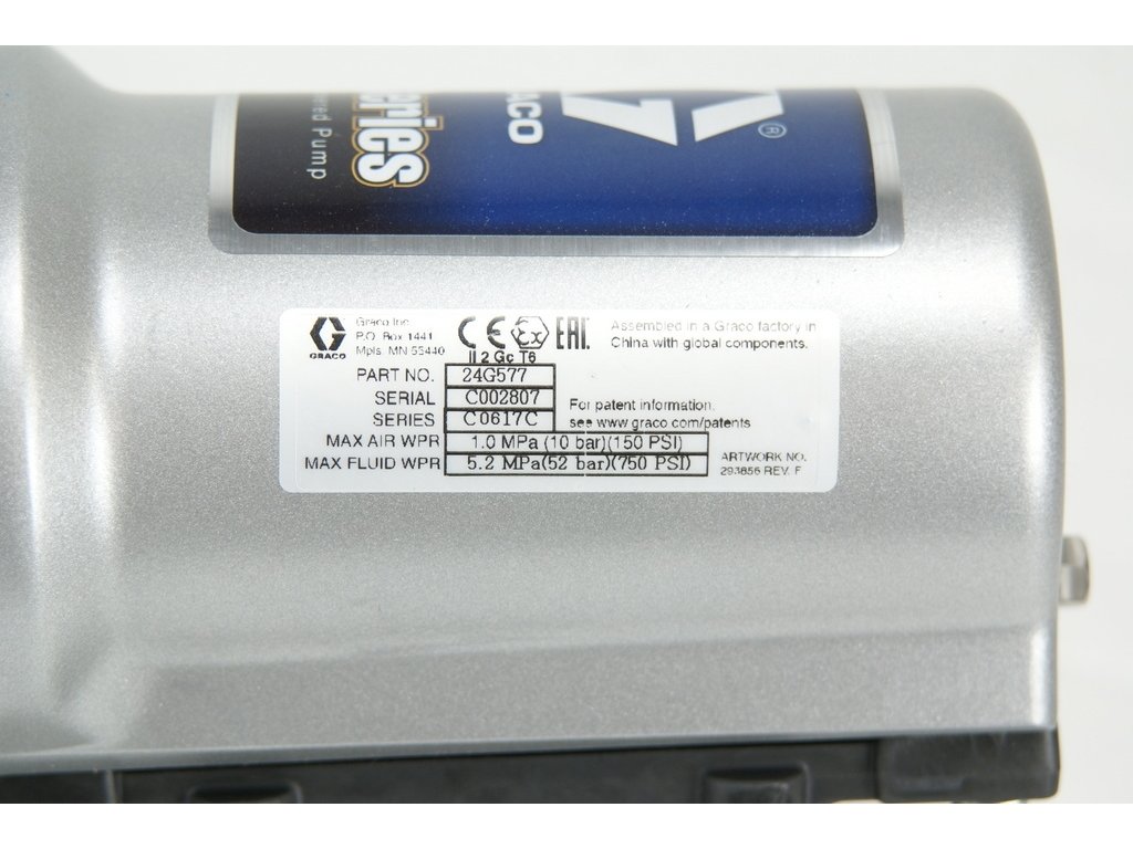 Pompe à Huile Pneumatique GRACO 24G588 Ratio 5:1 - Avec Adaptateur Bung NPT, Neuve, Fabriquée Aux USA